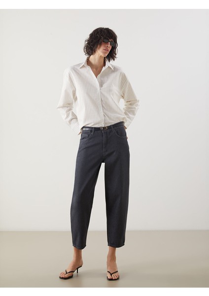 Yeni Sezon Balloon Fit Kadın Jean Pantolon