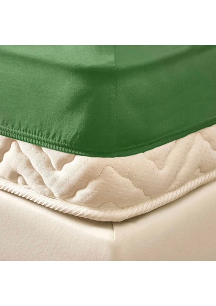 Soft Penye Çift Kişilik Lastikli Çarşaf - Yeşil - 160X200 cm fiyatları