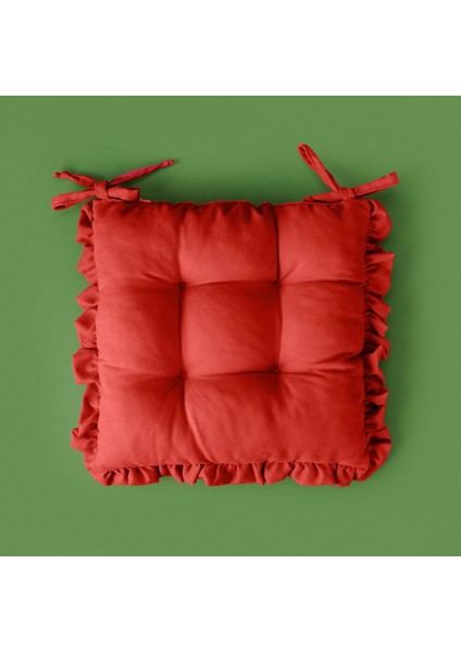 Soft Maia Sandalye Minderi - Kiremit - 40X40 cm