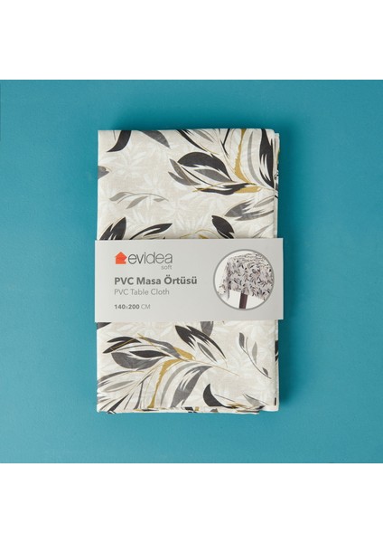 Soft Ethereal Pvc Masa Örtüsü - Taş - 140X200 cm