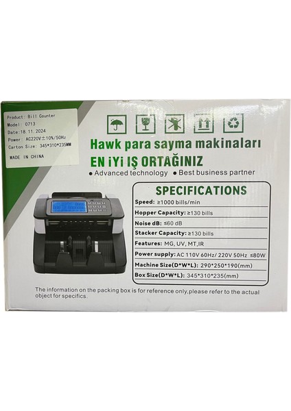 Para Sayma Makinesi Sahte Ayırma Özellikli (Uv-Ir-Mg) indirimleri