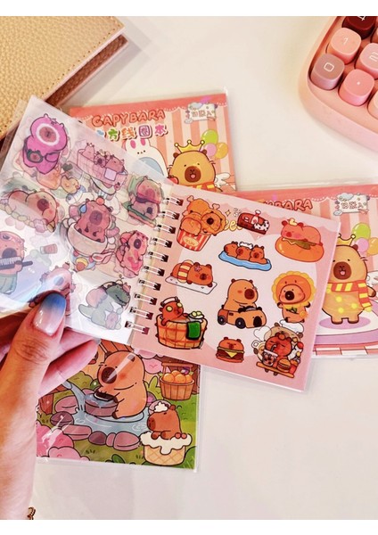 Capybara Kapibara 6 Sayfa Sticker 12 Sayfa Not Defteri Stickerlı Not Defteri Tekli fiyatları