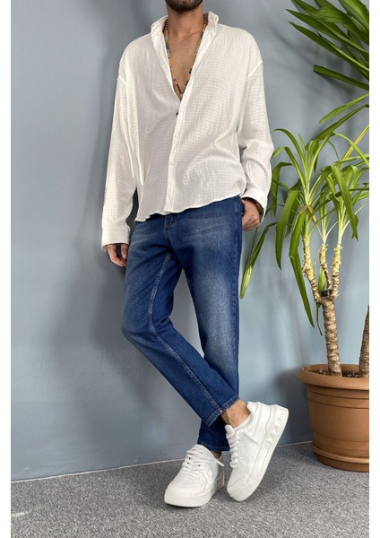 Mavi Jean - Kot Pantolon Bilek Boy Yırtık Detaylı indirimleri