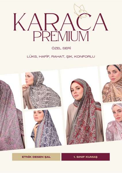 Hint Ipeği Premium Lux Original Etnik Desen Şal (Vual Ipek, 1. Sınıf, Özel Ihracat Ürünü, Hafif, Rahat, Şık, Tesettür Giyim, Shawl, Hijab) fiyatları