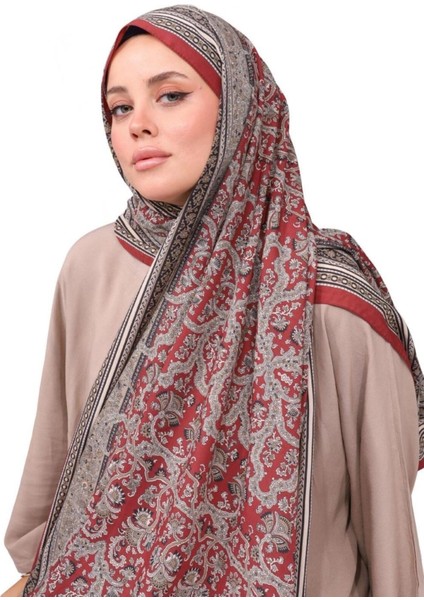 Hint Ipeği Premium Lux Original Etnik Desen Şal (Vual Ipek, 1. Sınıf, Özel Ihracat Ürünü, Hafif, Rahat, Şık, Tesettür Giyim, Shawl, Hijab) indirimleri