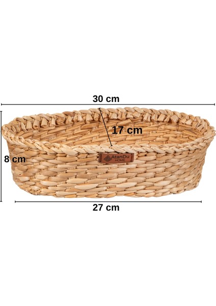 El Yapımı Doğal Hasır Ekmek Sepeti – 30X20X8 cm | Dekoratif Sunum ve Organizer Sepet | Mutfak, Sofra ve Ev Dekorasyon Ürünü fırsatları