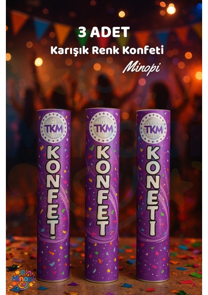 3 Adet Yılbaşı,kına Gecesi, Parti, Düğün, Nişan, Doğum Günü, Özel Günler Için Konfeti