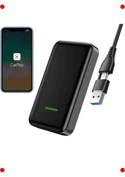 Kablosuz Carplay Adaptörü (Usb & Type-C)