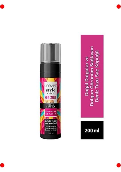 Deniz Tuzu Etkili Vegan Doğal Dalga Saç Köpüğü 200 ml fiyatları