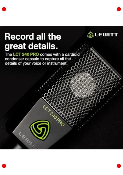 Profesyonel Kondansatör Mikrofonu (Siyah) indirimleri