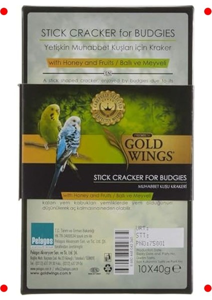 Ballı-Meyveli Muhabbet Kuşu Krakeri 10'lu Paket modelleri