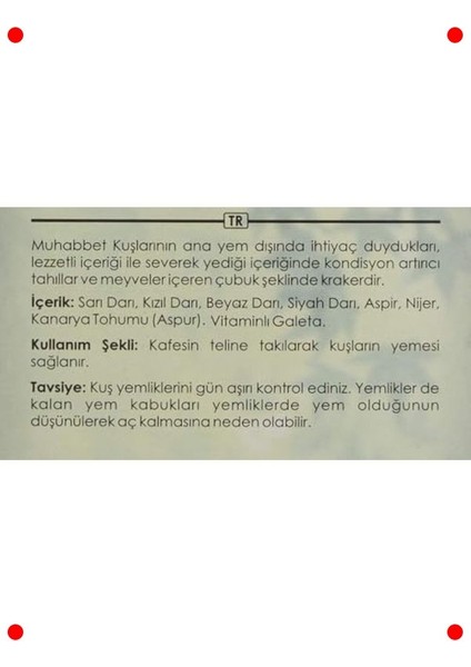 Ballı-Meyveli Muhabbet Kuşu Krakeri 10'lu Paket fırsatları