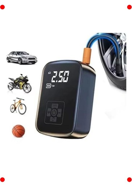 Taşınabilir Kablosuz Lastik Şişirici - Dijital Ekranlı fiyatları