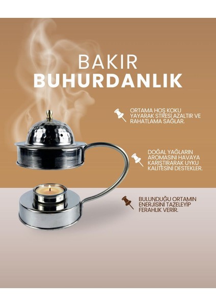 Bakır Nikelajlı Buhurdanlık