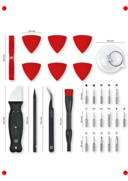 28 Parça Hassas Elektronik Tamir Seti fiyatları