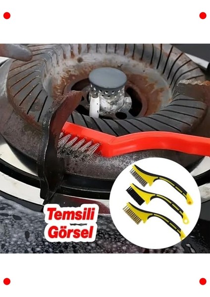 3'lü Metal Fırça Seti - Çok Amaçlı Temizlik & Pas Sökücü fırsatları