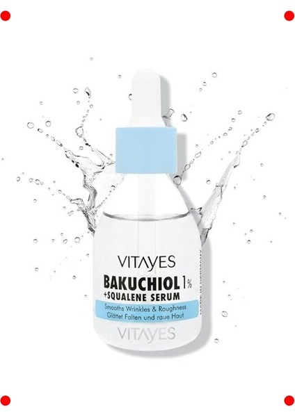 Bakuchiol ve Squalane Vegan Kırışık Karşıtı Serum 30 ml