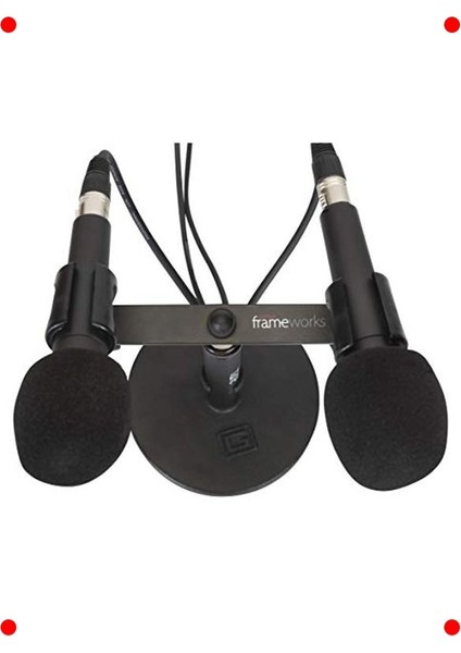 Çift Mikrofon Montaj Çubuğu - 5/8" Diş indirimleri