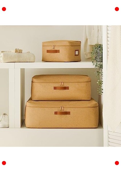 3'lü Jüt Hurç Saklama Kutusu Seti modelleri