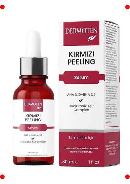 Kırmızı Peeling Serum 30 ml