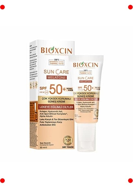Lekeli Ciltler Için Renkli SPF50+ Yüz Güneş Kremi 50ML