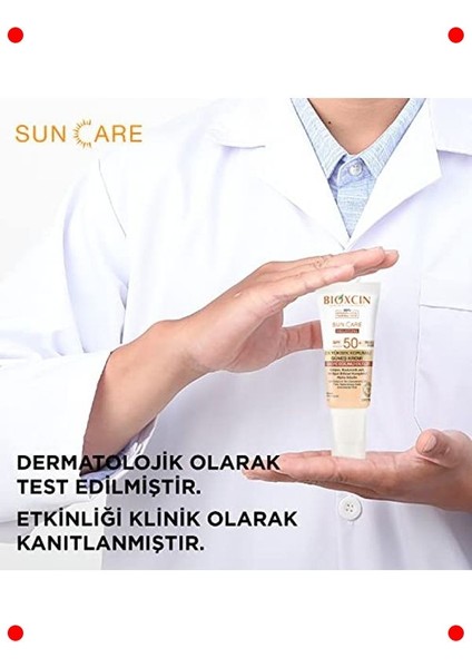Lekeli Ciltler Için Renkli SPF50+ Yüz Güneş Kremi 50ML modelleri