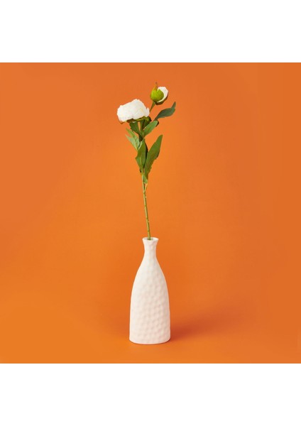 Şakayık Yapay Çiçek - Beyaz - 65 cm