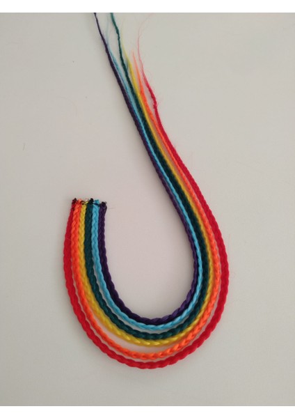 Gökkuşağı Çıt Çıt Örgü Saç Tokası