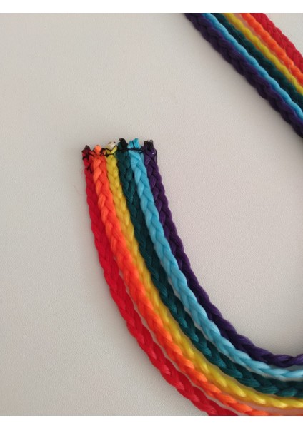 Gökkuşağı Çıt Çıt Örgü Saç Tokası modelleri