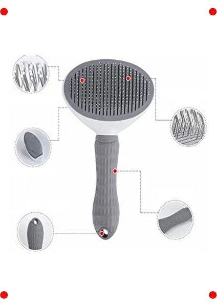 Otomatik Temizlenen Evcil Hayvan Tüy Tarağı Gri indirimleri