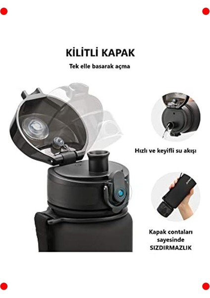 Tritan Su Matarası 800ML - Mor modelleri