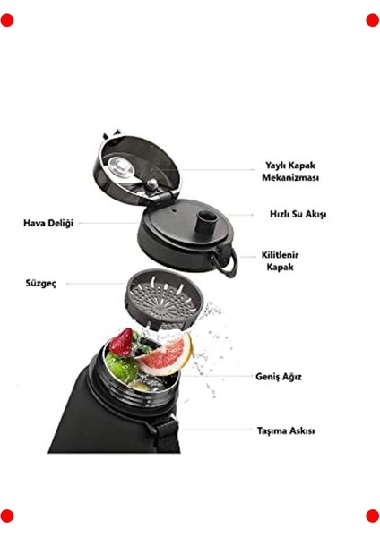 Tritan Su Matarası 800ML - Mor fırsatları