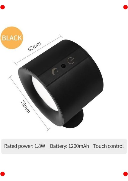 Şarjlı Manyetik LED Lamba - Uzaktan Kumandalı - Siyah modelleri