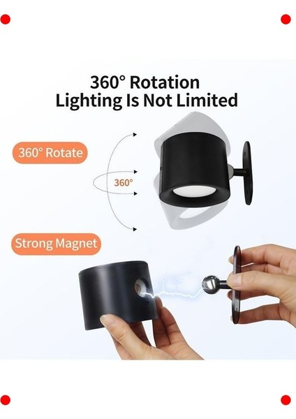 Şarjlı Manyetik LED Lamba - Uzaktan Kumandalı - Siyah indirimleri