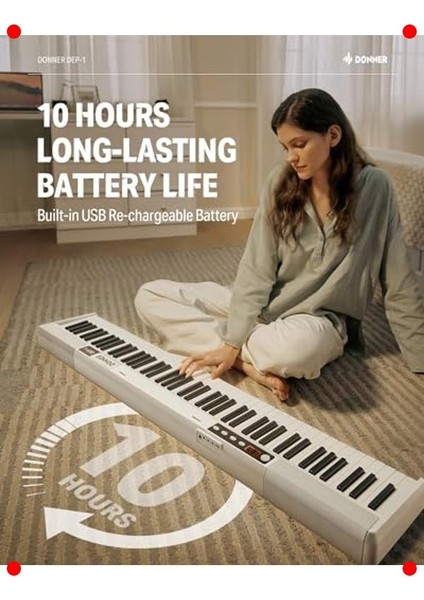 88 Tuşlu Dijital Piyano Seti - Başlangıç Için Beyaz modelleri