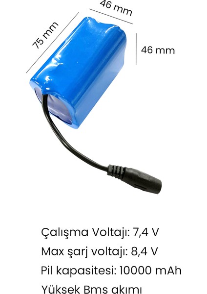 Yemleme Botu Pili 7.4V 10000 Mah Fabrikasyon Kalite Akıllı Bms Koruma Sistemi Tekne Pili fiyatları