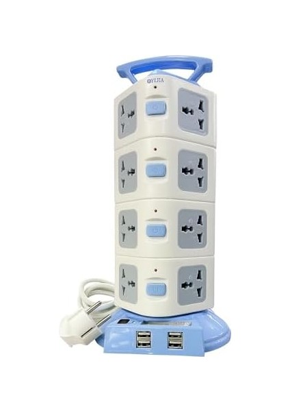 Evrensel 16 Girişli Kule Tipi Priz, 4 USB Portlu, 250V, 2500W/4000W, Tip G & Tip C Uyumlu,,, Ingiliz ve Güney Afrika Fiş Uyumu, Seyahat, Ev ve Ofis Kullanımı modelleri