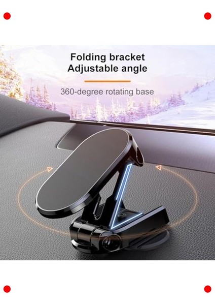 Alüminyum Araç Telefon Tutucu 360° Döner - Siyah fiyatları