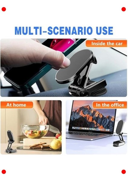 Alüminyum Araç Telefon Tutucu 360° Döner - Siyah indirimleri