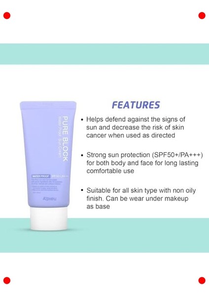 Yüksek Korumalı Suya Dayanıklı Güneş Kremi SPF50+ 50ML modelleri