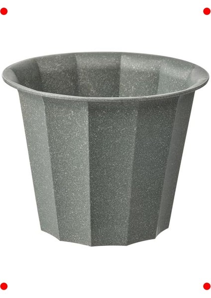 Çok Yönlü Bitki Saksısı, 9 Cm, Gri
