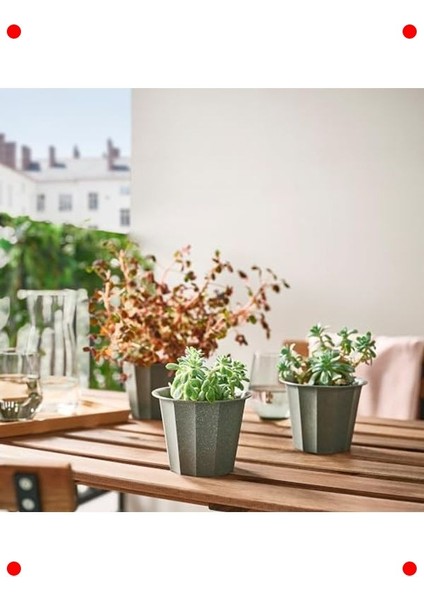 Çok Yönlü Bitki Saksısı, 9 Cm, Gri fırsatları