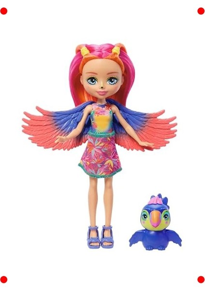 Enchantimals Tukan Trippi ve Canopy Oyuncak Bebek Seti