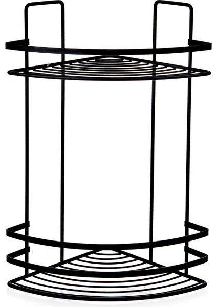 2 Katlı Lamalı Duş Rafı - Siyah modelleri