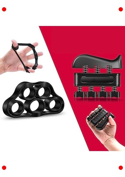 5 Parça El, Kol, Parmak Egzersiz Aleti Seti modelleri