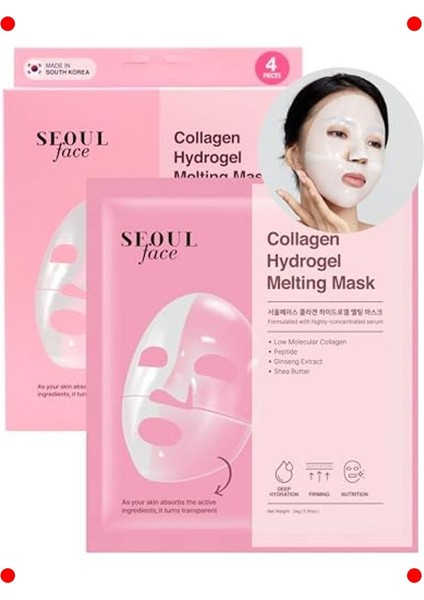 Kolajen Hidrojel Yüz Maskesi 34G (1 Adet)