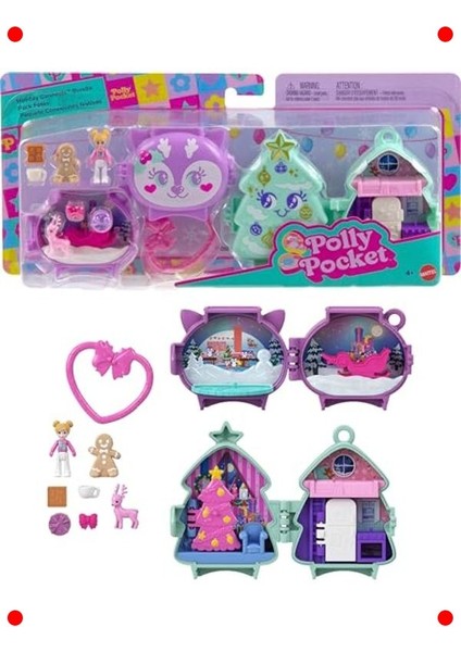 Minyatür Yılbaşı Oyun Seti - Bebek, Aksesuar ve Evcil Hayvan