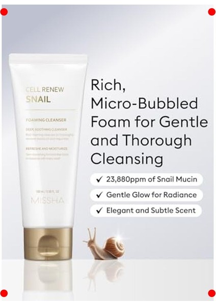 Salyangoz Özlü Cilt Temizleme Köpüğü 100ML modelleri