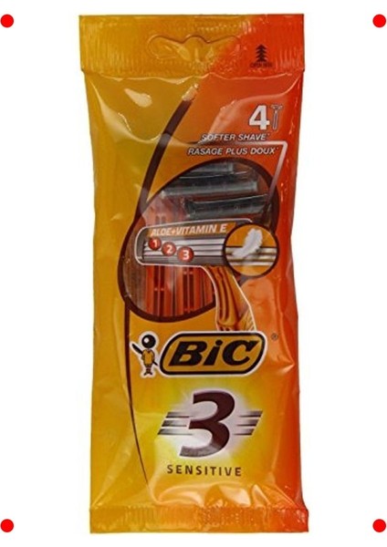 Erkek Tıraş Bıçağı Seti 4 Adet - 3 Bıçaklı