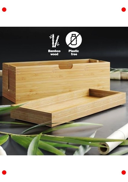 Bambu Kapaklı Kablo Saklama Kutusu fiyatları